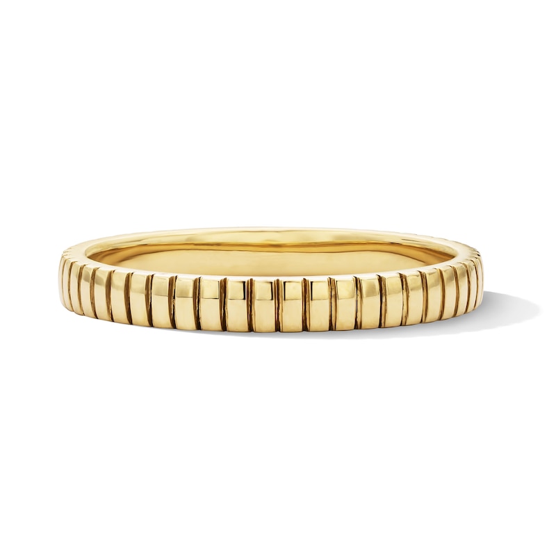 Stackable Ribbed Ring in 10K Gold
