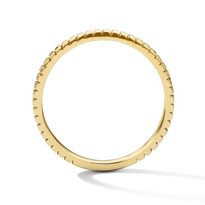 Stackable Ribbed Ring in 10K Gold