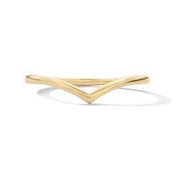 Stackable Chevron Ring in 10K Gold