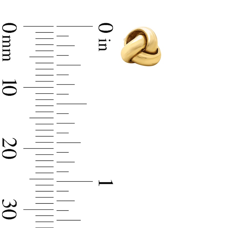 Love Knot Stud Earrings in Hollow 10K Gold