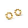 Thumbnail Image 1 of Beaded Circle Stud Earrings in Solid 10K Gold