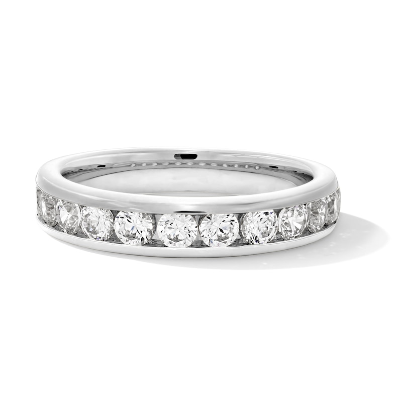 Main Image 1 of 1.00 CT. T.W. Channel-Set Diamond Anniversary Band in 14K White Gold