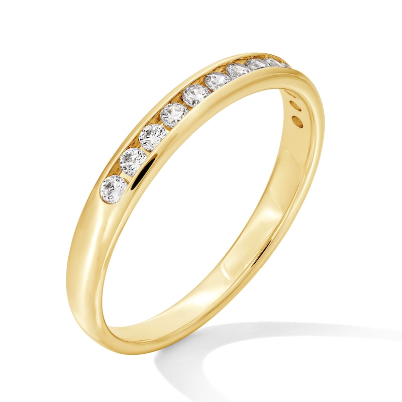 Main Image 3 of 0.25 CT. T.W. Channel-Set Diamond Anniversary Band in 14K Gold