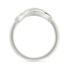 Thumbnail Image 3 of White Lab-Created Sapphire and Blue Enamel Infinity Twist Ring in Sterling Silver