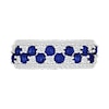 Thumbnail Image 3 of Blue and White Lab-Created Sapphire Fashion Ring in Sterling Silver
