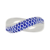 Thumbnail Image 3 of Blue Lab-Created Sapphire Crossover Fashion Band in Sterling Silver