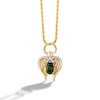 Thumbnail Image 1 of Limor Mindful Jewellery Archangels Tourmaline and 0.04 CT. T.W. Diamond Pendant in Sterling Silver with 24K Gold Plate