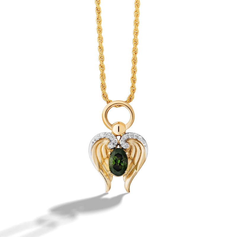 Main Image 1 of Limor Mindful Jewellery Archangels Tourmaline and 0.04 CT. T.W. Diamond Pendant in Sterling Silver with 24K Gold Plate
