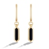 Thumbnail Image 1 of Limor Mindful Jewellery Guidestones Elongated Hexagon Black Onyx Solitaire Drop Earrings in 10K Gold