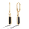 Thumbnail Image 2 of Limor Mindful Jewellery Guidestones Elongated Hexagon Black Onyx Solitaire Drop Earrings in 10K Gold