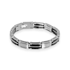 Thumbnail Image 1 of 9.5mm Two-Tone Stainless Steel Link Bracelet - 8.0"