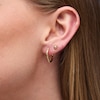 Thumbnail Image 2 of 18.0mm Textured Hoop and Ball Post Earrings Set in Hollow 10K Gold
