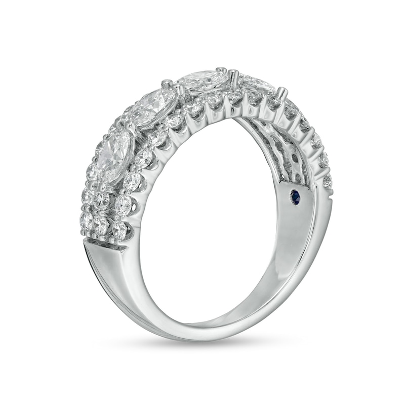 Previously Owned - TRUE Lab-Grown Diamonds by Vera Wang Love 1.95 CT. T.W. Triple-Row Anniversary Band in 14K White Gold