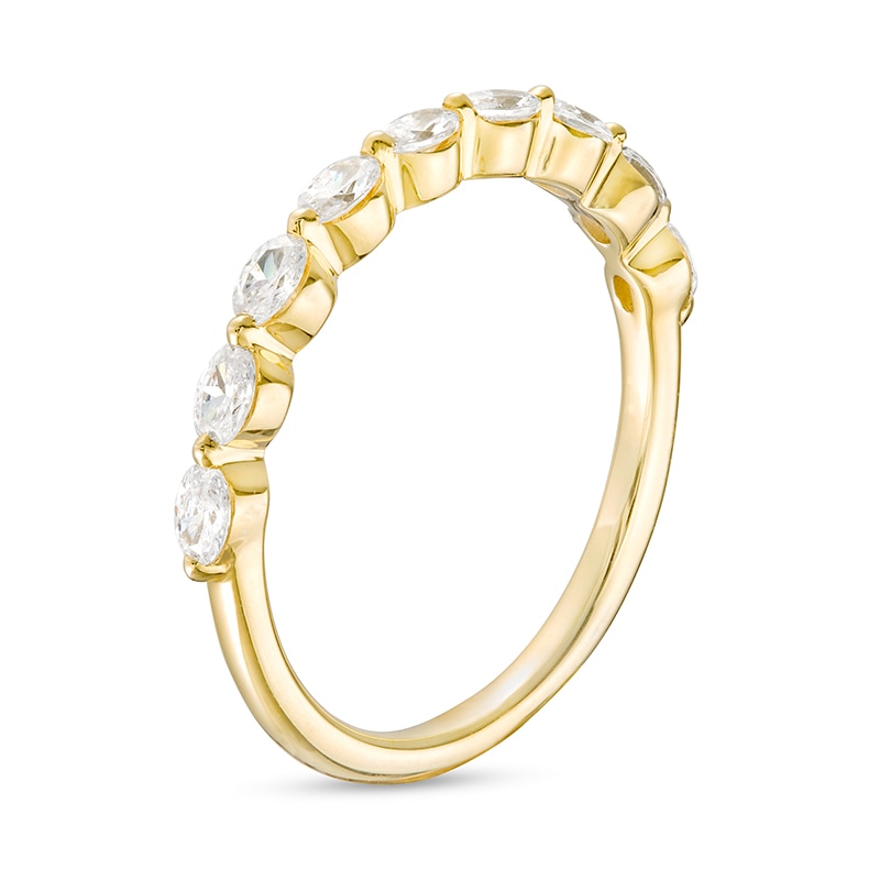Previously Owned - 0.47 CT. T.W. Oval Diamond Nine Stone Anniversary Band in 14K Gold
