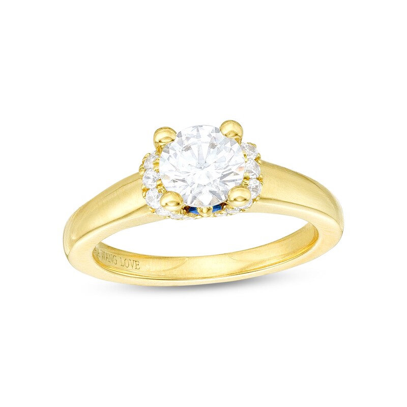 Previously Owned - Vera Wang Love Collection 1.09 CT. T.W. Diamond Collar Engagement Ring in 14K Gold