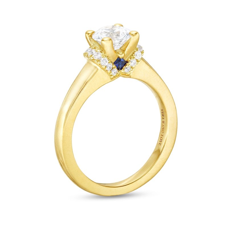 Previously Owned - Vera Wang Love Collection 1.09 CT. T.W. Diamond Collar Engagement Ring in 14K Gold