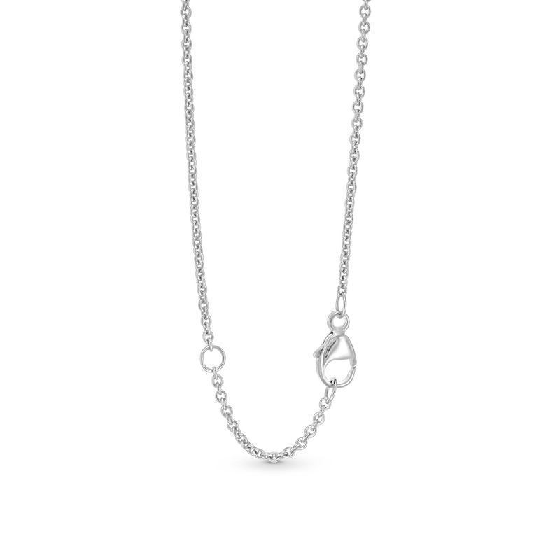 Previously Owned - 5.00 CT. T.W. Certified Lab-Grown Diamond Graduated Line Necklace in Sterling Silver (F/SI2)
