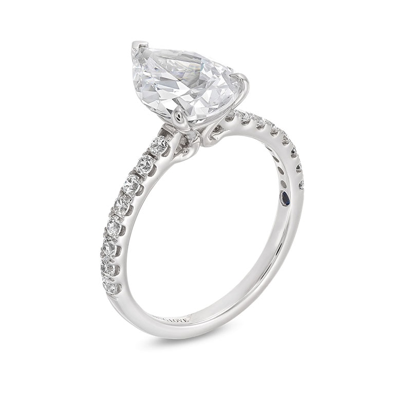 Previously Owned - TRUE Lab-Grown Diamonds by Vera Wang Love 2.23 CT. T.W. Pear-Shaped Engagement Ring in 14K White Gold (F/VS2)