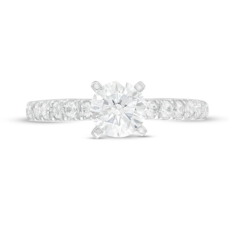 Previously Owned - 1.40 CT. T.W. Lab-Grown Diamond Engagement Ring in 14K White Gold (F/SI2) Size 6