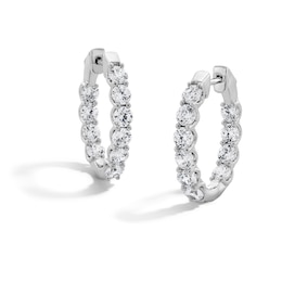 3.00 CT. T.W. Certified Lab-Grown Diamond Inside-Out Hoop Earrings in 10K White Gold (F/VS2)