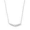 Thumbnail Image 1 of 5.00 CT. T.W. Certified Lab-Grown Diamond Seven-Stone Curved Bar Necklace in 10K White Gold (F/VS2)