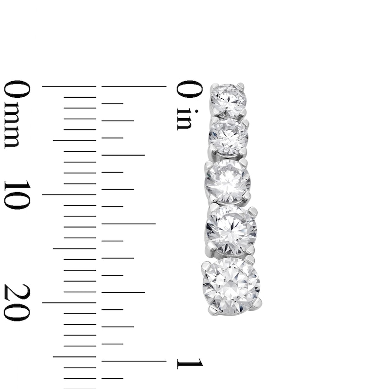 Main Image 3 of 3.00 CT. T.W. Certified Lab-Grown Diamond Graduated Drop Earrings in 10K White Gold (F/VS2)