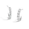 Thumbnail Image 1 of 1.00 CT. T.W. Certified Lab-Grown Diamond J-Hoop Earrings in 10K White Gold (F/VS2)