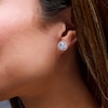Thumbnail Image 2 of 3.01 CT. T.W. Certified Lab-Grown Diamond Frame Stud Earrings in 10K White Gold (F/VS2)