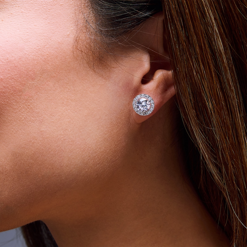 Main Image 2 of 3.01 CT. T.W. Certified Lab-Grown Diamond Frame Stud Earrings in 10K White Gold (F/VS2)
