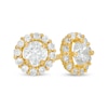 Thumbnail Image 1 of Child’s Cubic Zirconia Frame Stud Earrings in 10K Gold