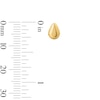 Thumbnail Image 3 of Flat Teardrop Stud Earrings in Hollow 10K Gold