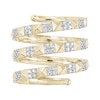 Thumbnail Image 1 of 0.25 CT. T.W. Lab-Grown Diamond Spiral Ring in Sterling Silver with 14K Gold Plate
