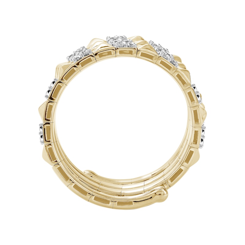 0.25 CT. T.W. Lab-Grown Diamond Spiral Ring Sterling Silver with 14K Gold Plate