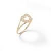 Thumbnail Image 2 of Child’s Cubic Zirconia Heart Frame Ring in 10K Gold