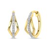 Thumbnail Image 1 of 0.20 CT. T.W. Lab-Grown Diamond Huggie Hoop Earrings in Sterling Silver with 14K Gold Plate
