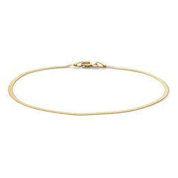 1.5mm Herringbone Chain Bracelet in Solid 10K Gold – 7.25"