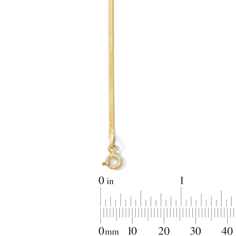 Main Image 3 of 1.5mm Herringbone Chain Bracelet in Solid 10K Gold – 7.25"