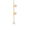 Thumbnail Image 3 of Dangle Station Chain Bracelet in Solid 14K Gold - 7.25"