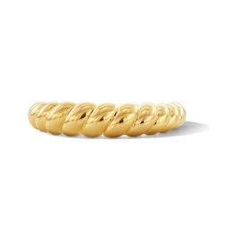 Stackable Twist Croissant Ring in 10K Gold