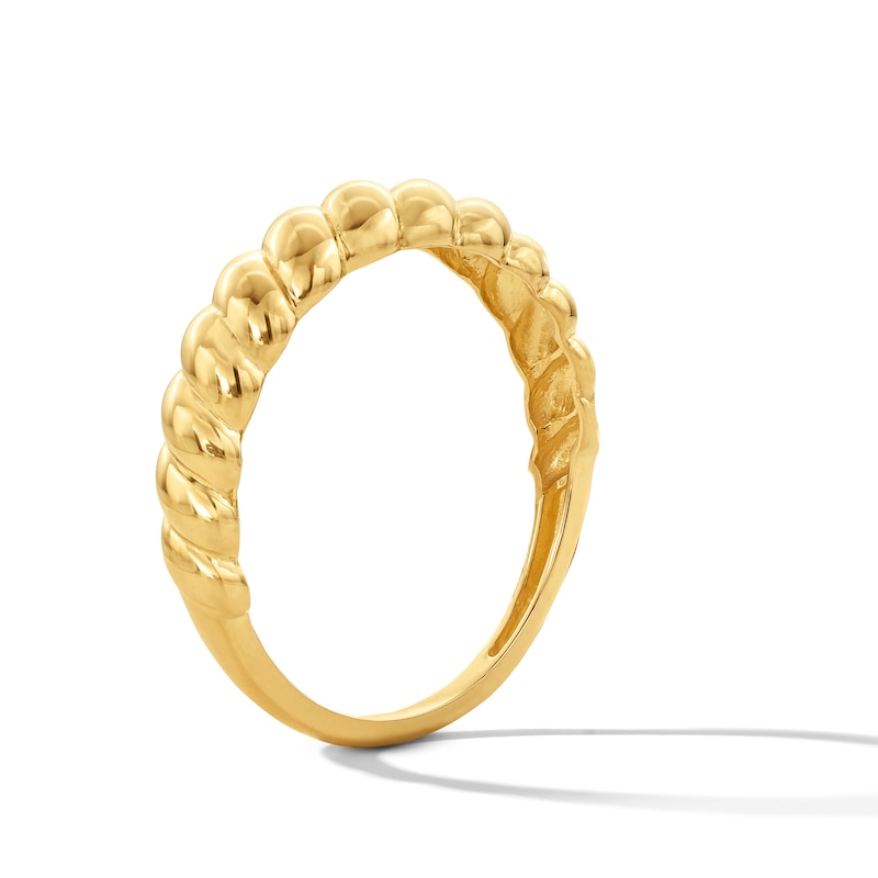 Main Image 3 of Stackable Twist Croissant Ring in 10K Gold