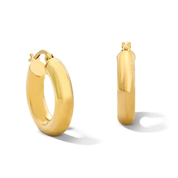 Reaura Huggie Hoop Earrings in Hollow Repurposed 10K Gold