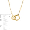 Thumbnail Image 3 of Reaura Linked Twist Circles Necklace in Hollow Repurposed 10K Gold