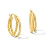 Thumbnail Image 1 of Reaura Twist and Polish Double-Hoop Earrings in Hollow Repurposed 10K Gold