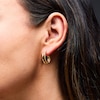 Thumbnail Image 2 of Reaura Twist and Polish Double-Hoop Earrings in Hollow Repurposed 10K Gold