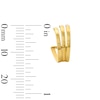 Thumbnail Image 3 of Reaura Three-Row J-Hoop Earrings in Hollow Repurposed 10K Gold