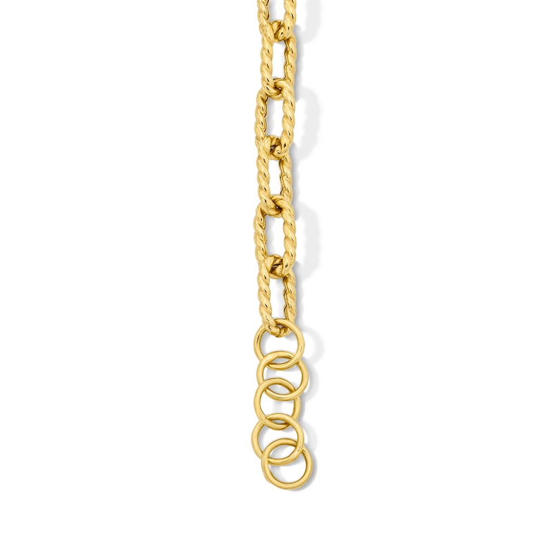 Main Image 3 of Reaura Twist-Link Paper Clip Chain Bracelet in Hollow Repurposed 10K Gold - 7.5"