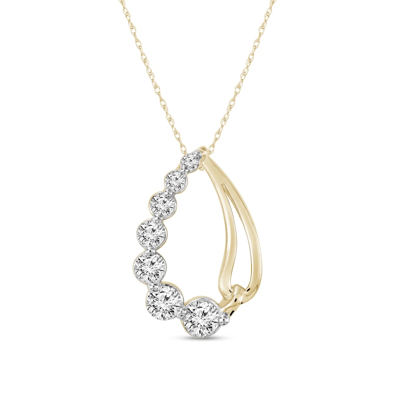 0.50 CT. T.W. Certified Lab-Grown Diamond Fashion Necklace in Yellow Sterling Silver with 14K Gold Plate
