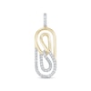 Thumbnail Image 1 of 0.25 CT. T.W. Lab-Grown Diamond Looping Paper Clip Pendant in 10K Gold