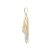 Thumbnail Image 2 of 0.25 CT. T.W. Lab-Grown Diamond Looping Paper Clip Pendant in 10K Gold