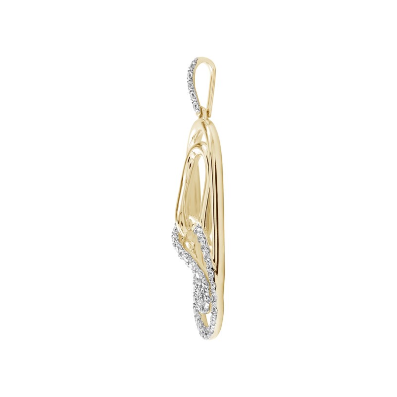 0.25 CT. T.W. Lab-Grown Diamond Looping Paper Clip Pendant in 10K Gold